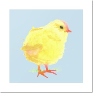 Little Baby Chick - Watercolor Animal Illustration (Spring Collection) Posters and Art